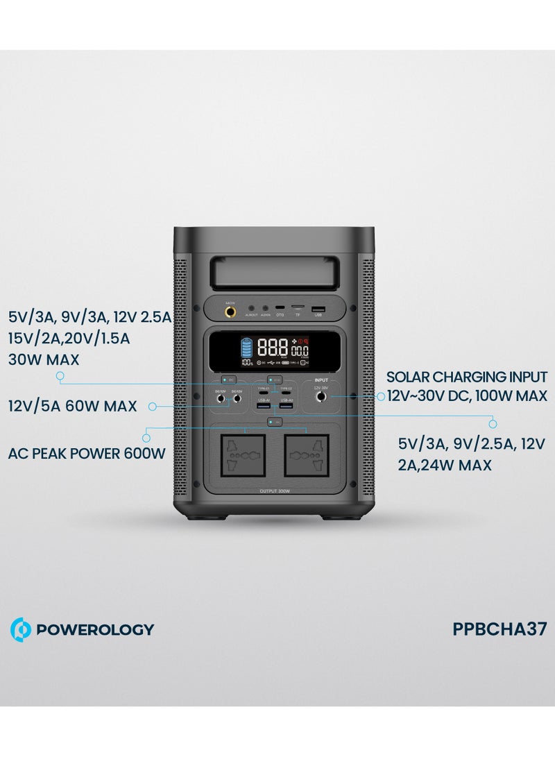 90000mAh Portable Generator Integrated with Hi-Fi Sound System and 300W AC Power / Portable Sound System - Black