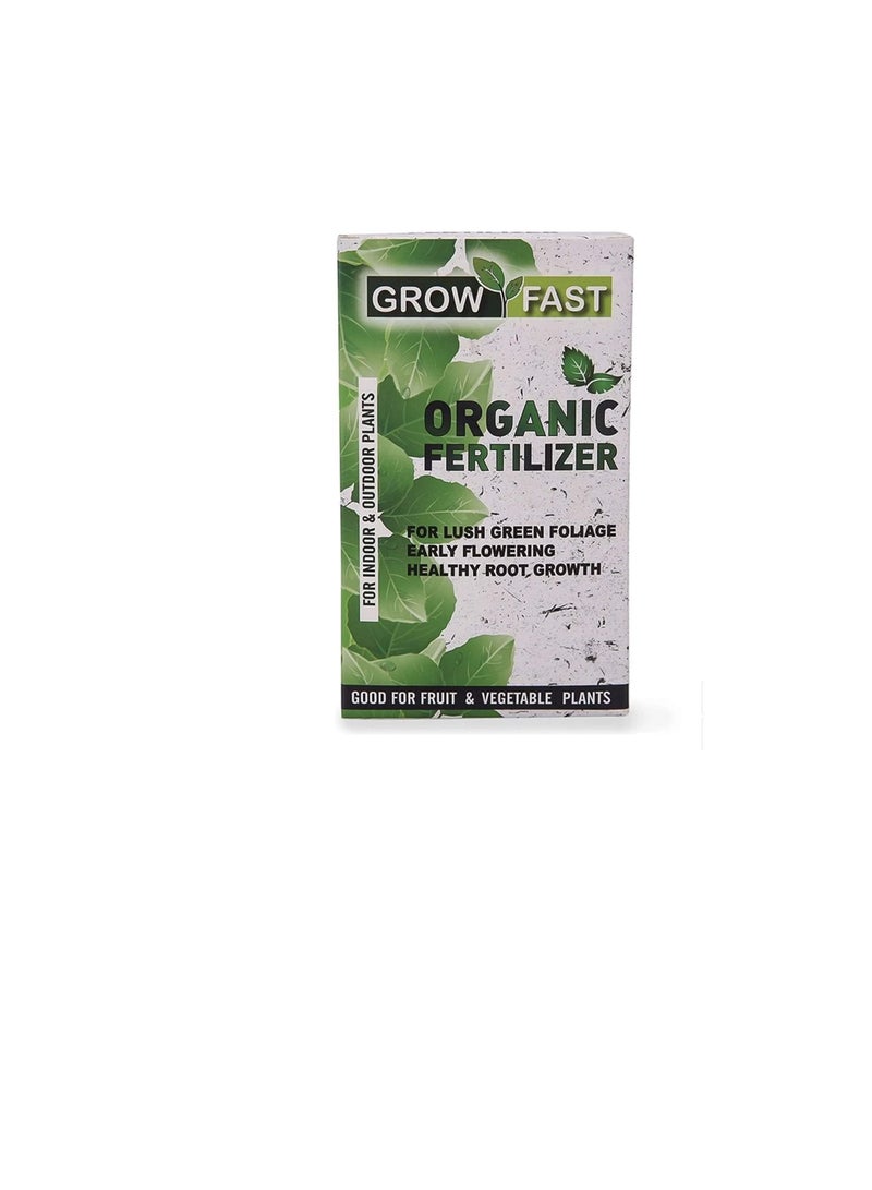 GROWFAST ORGANIC FERTILIZER FOR LUSH GREEN FOLIAGE EARLY FLOWERING HEALTHY ROOT GROWTH 200 G