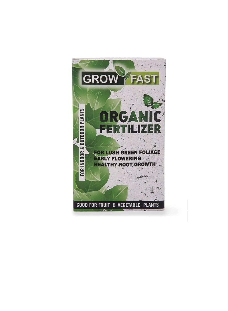 GROWFAST ORGANIC FERTILIZER FOR LUSH GREEN FOLIAGE EARLY FLOWERING HEALTHY ROOT GROWTH 200 G