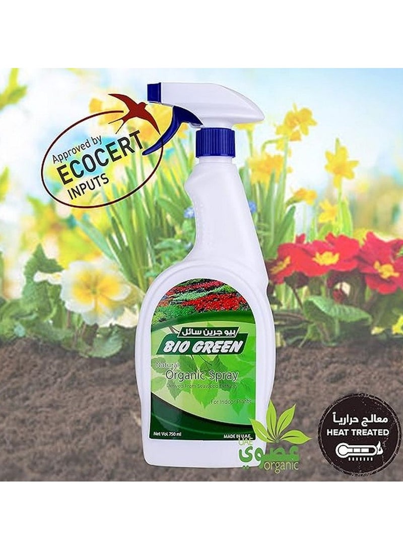 Bio Green Seaweed Extract Indoor Plants Organic Spray Fertilizer 750 ML