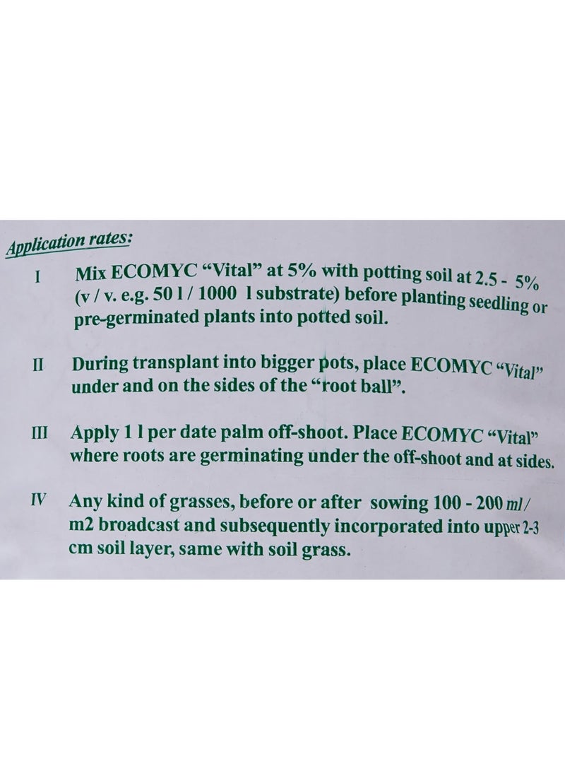 EcoMyc Mycorrhiza Biological Soil Conditioner - Enhances Root System & Plant Growth (100% German Origin)