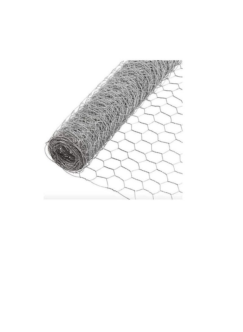 Chicken Wire Net Galvanised Hexagonal Hardware Mesh Poultry Netting Fence for Chicken, Rabbit, Vegetables & Garden Protection Netting and Multipurpose Use Etc… (1 x 40 Meter)