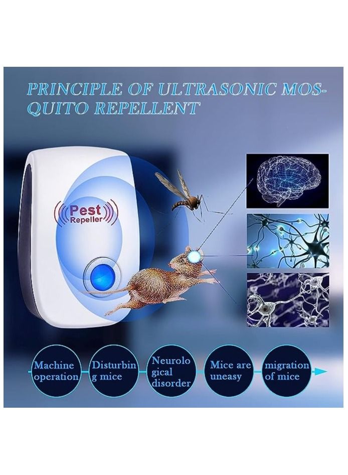 Ultrasonic Pest Repeller,Electronic pest control Insect Against   Mosquito,Cockroach,Mice,Spider,Flies Effective Rodent Repellent,No Smell,No Hazard,100 percent Safe for Humans and Animals