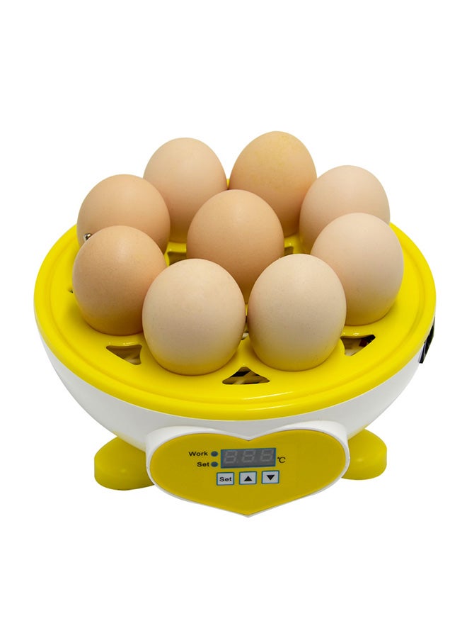 Compact Size Household 9 Eggs Incubator Digital Temperature Adjustable Hatcher Multifunctional Brooder Multicolor 21.50X19.20X21.50cm