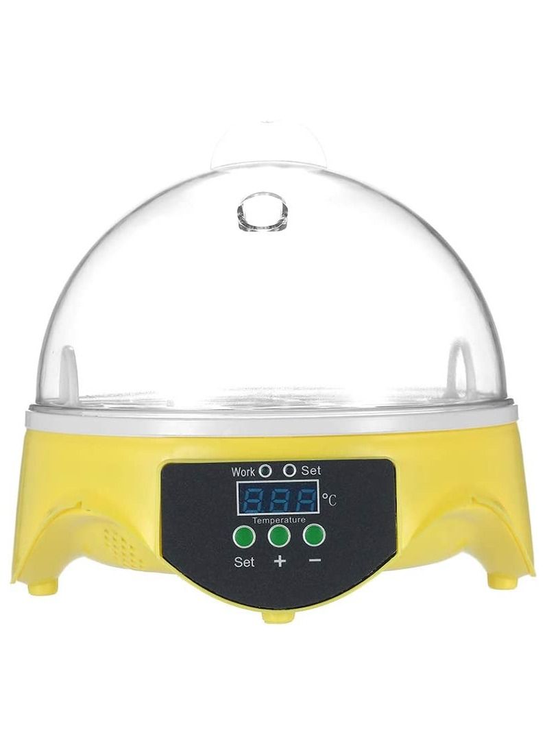 VITION 7 Eggs Mini Digital Egg Incubator Hatcher Transparent Eggs Hatching Machine Automatic Temperature Control for Chicken Duck Bird Eggs