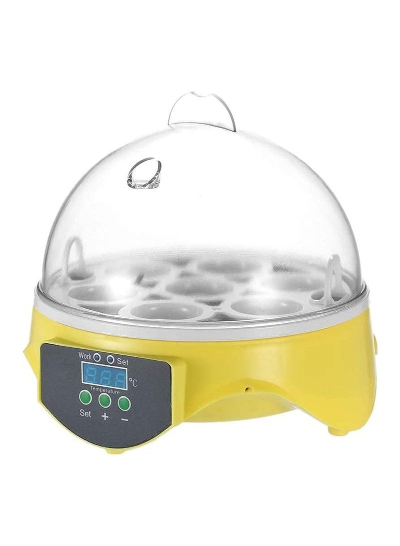 VITION 7 Eggs Mini Digital Egg Incubator Hatcher Transparent Eggs Hatching Machine Automatic Temperature Control for Chicken Duck Bird Eggs