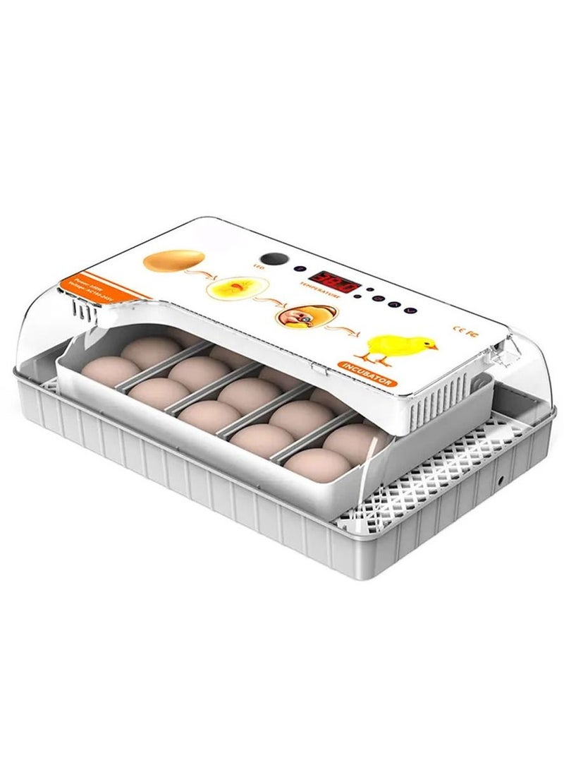 Automatic Egg Turner 20 Eggs Chicken Egg Incubator Temperature Control Egg Candlestick Poultry Egg Incubator for Hatching Chicken Duck Goose Quail Bird Parrot Turkey