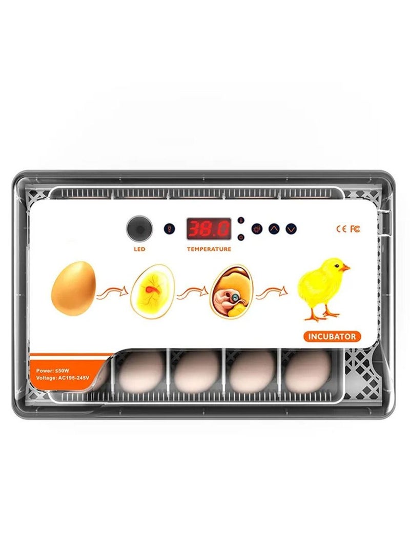 Automatic Egg Turner 20 Eggs Chicken Egg Incubator Temperature Control Egg Candlestick Poultry Egg Incubator for Hatching Chicken Duck Goose Quail Bird Parrot Turkey