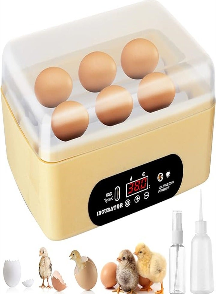 6 USB fully automatic incubator small incubator educational enlightenment incubator chicken, duck, pigeon, quail egg incubator