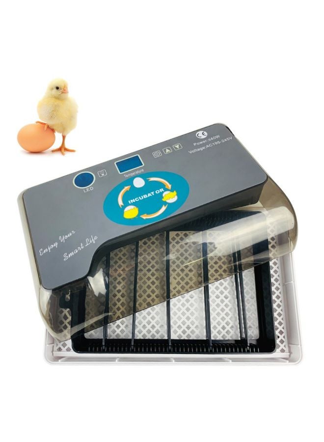 Digital Automatic Egg Incubator Grey/Clear 32x20.8x12cm