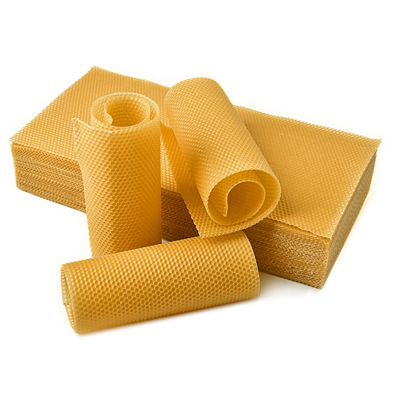 30-Piece Beeswax Honeycomb Sheets Set Yellow