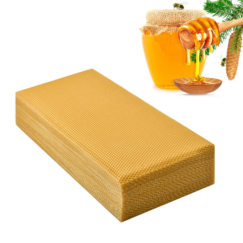 30-Piece Beeswax Honeycomb Sheets Set Yellow