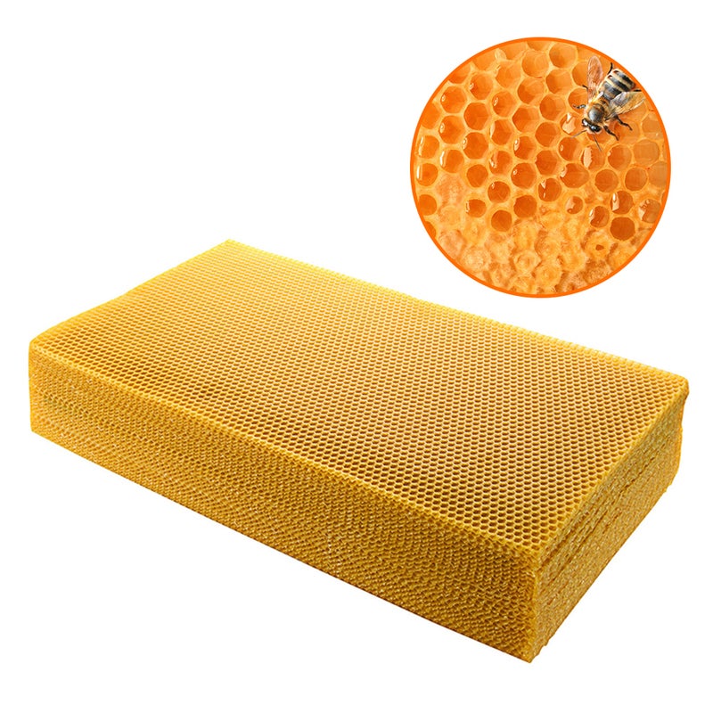 30-Piece Beeswax Honeycomb Sheets Set Yellow