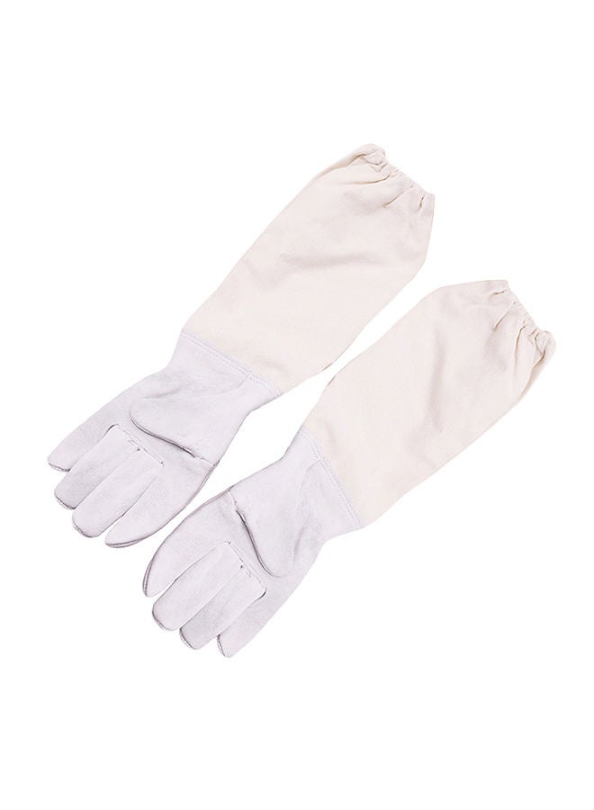 Protective Anti-slash Beekeeping Glove White 30centimeter