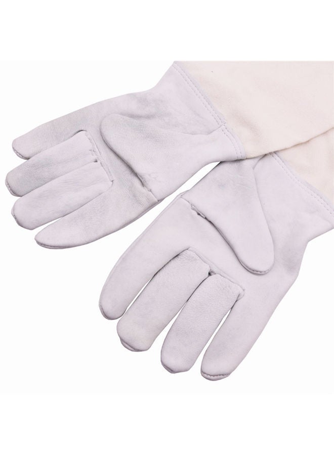 Protective Anti-slash Beekeeping Glove White 30centimeter