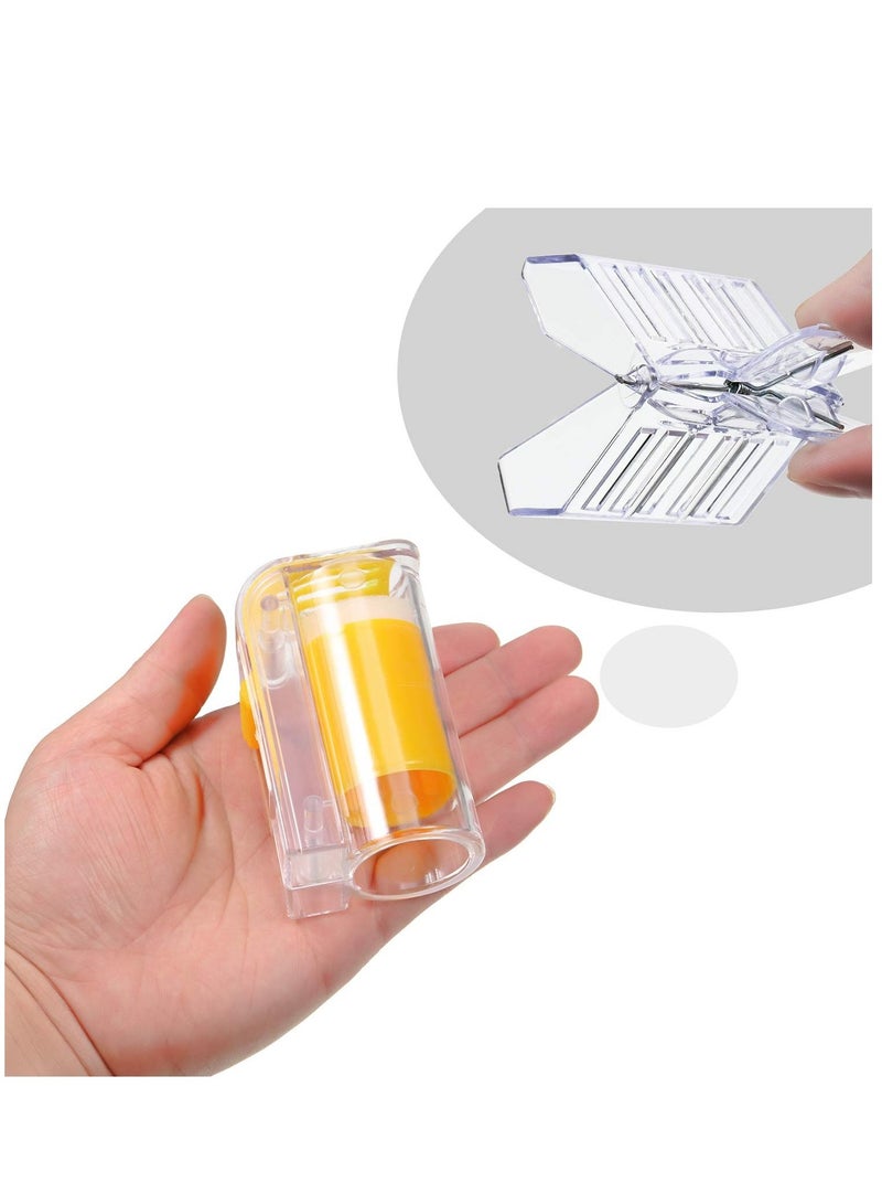 5 Pieces Plastic Bee Queen Clips Transparent Cages with Marking Bottle for Beekeepers Mark Tool(1 pcs Marker +5 Clip)