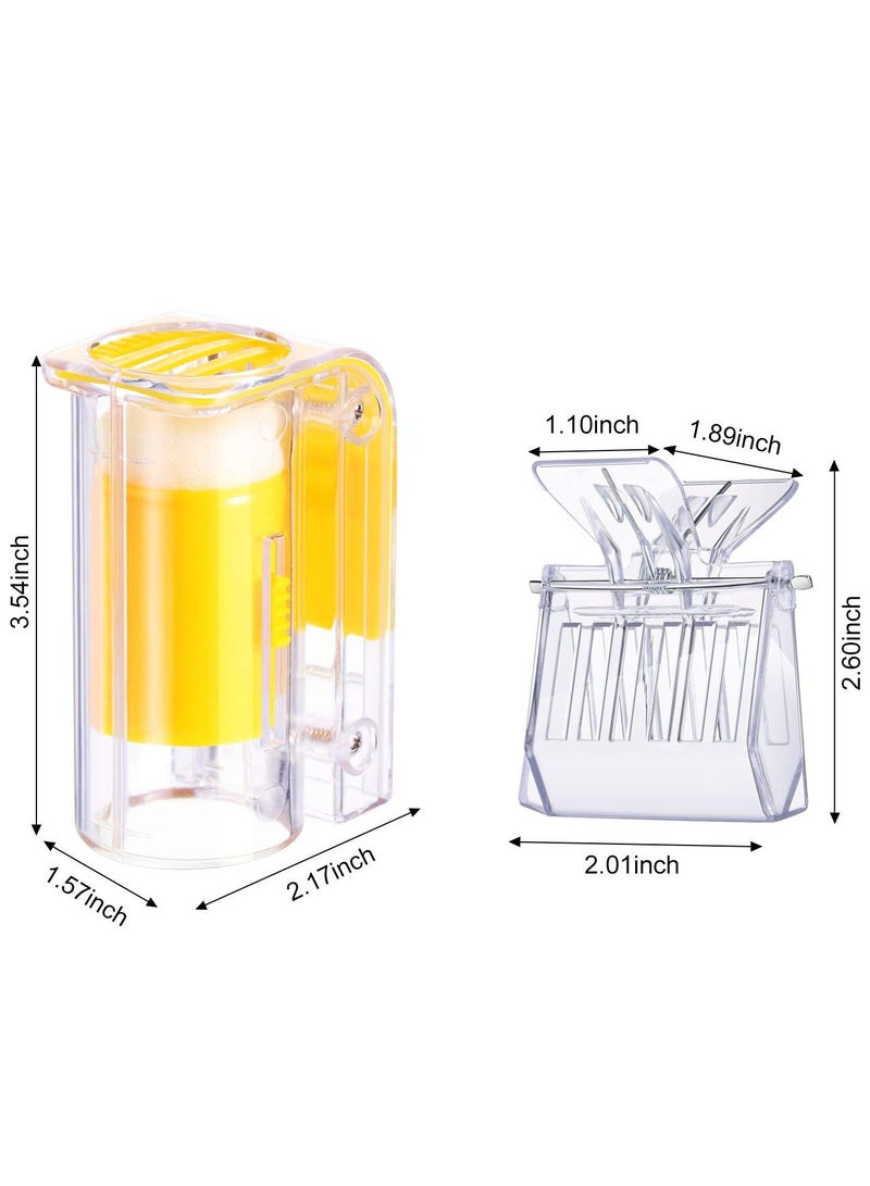 5 Pieces Plastic Bee Queen Clips Transparent Cages with Marking Bottle for Beekeepers Mark Tool(1 pcs Marker +5 Clip)