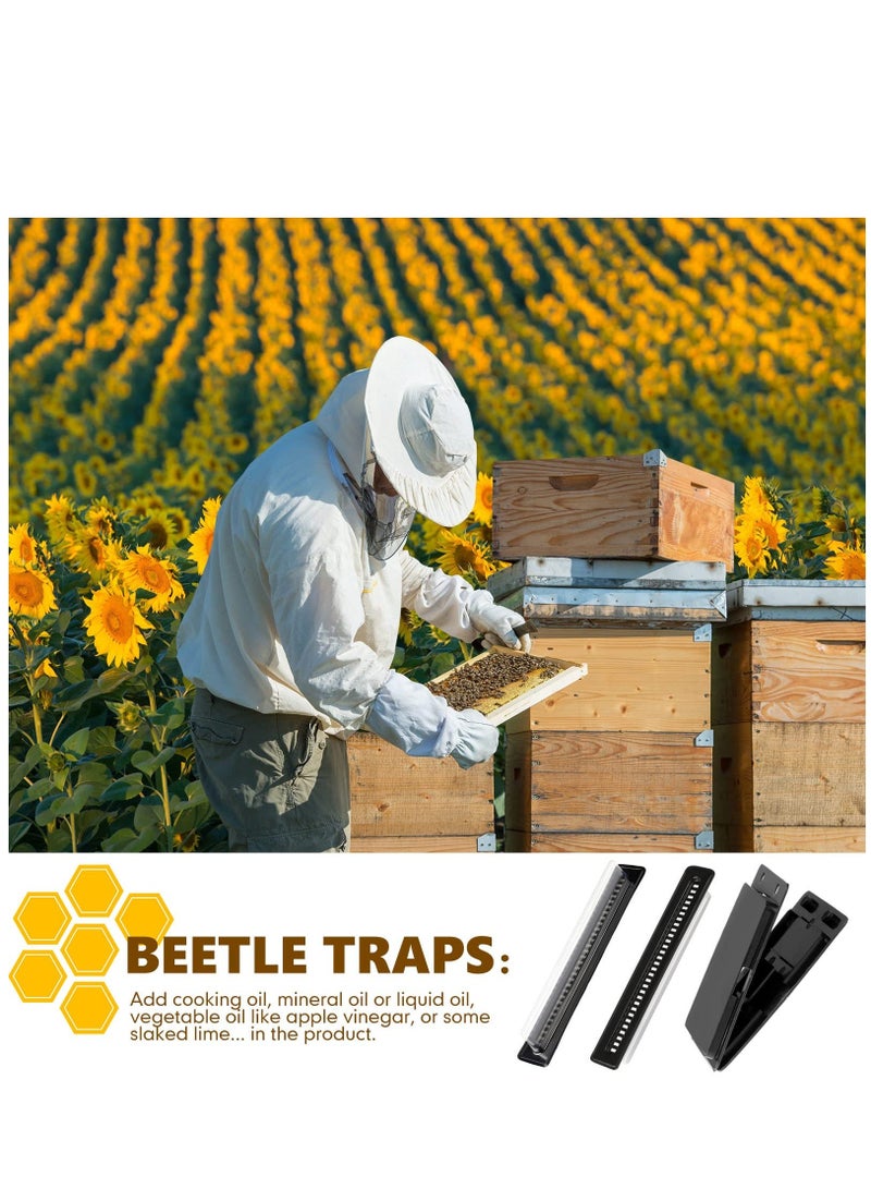 20 Pieces Beehive Beetle Trap Beekeeping Collector 2 Shape Plastic Hive Blaster Traps for Bee Hives Beekeeper Supplies Pollen Patties Tools