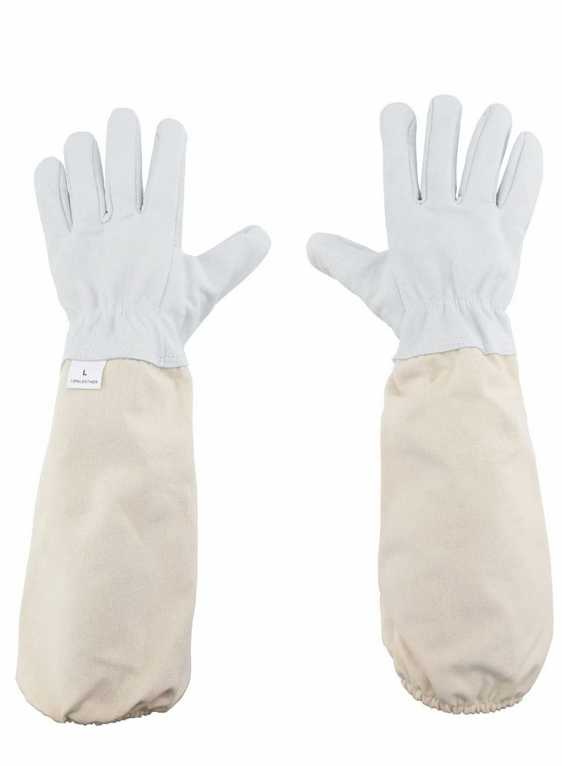 Beekeeping Gloves Goatskin Large Protective Gloves, for Beekeeper 50CM with Vented Sleeves