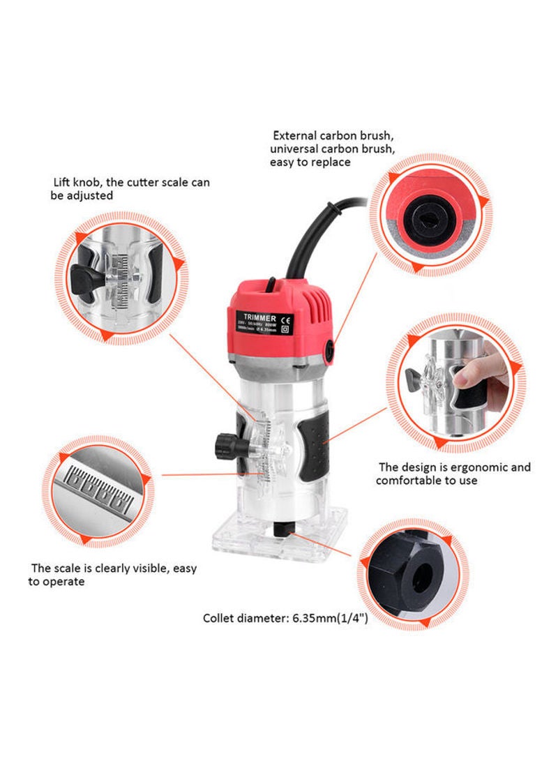 Woodworking Electric Trimming Machine Silver 23cm