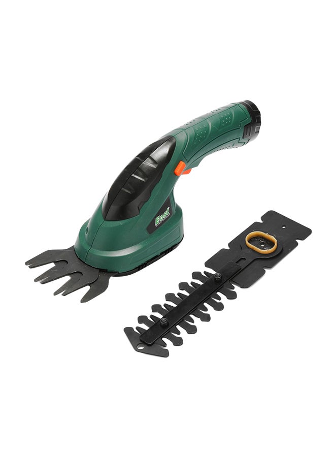 2-In-1 Multifunctional Cordless Grass Shear Hedge Trimmer Green/Black 35cm