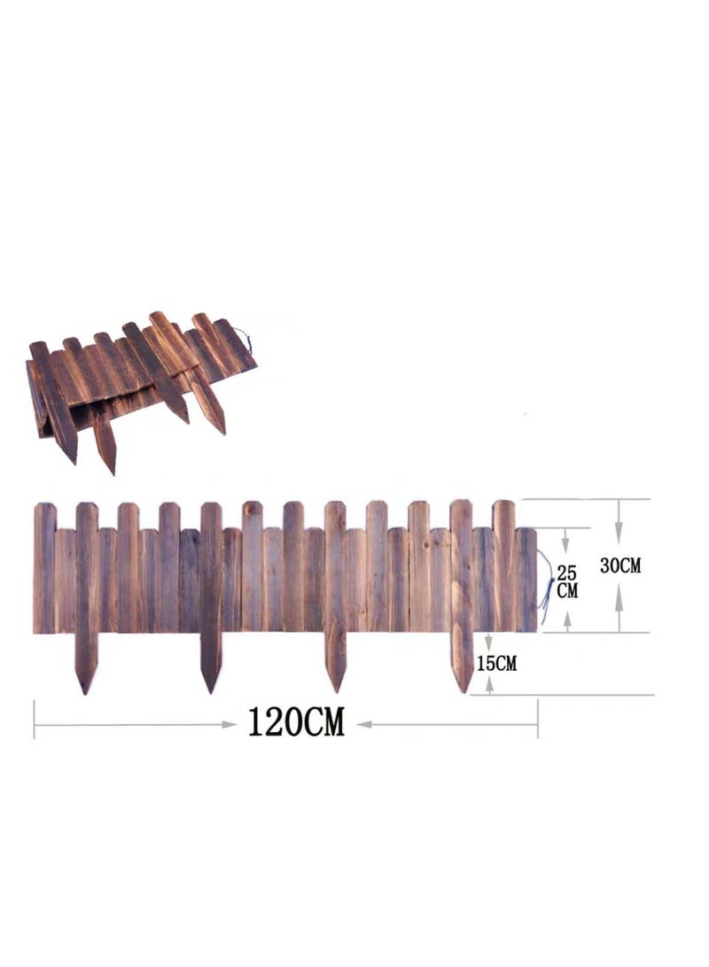 FFD Wooden Interlocking Garden Fence Edging Panels - Antiseptic Flower Bed Partition for Landscaping and Garden Borders”