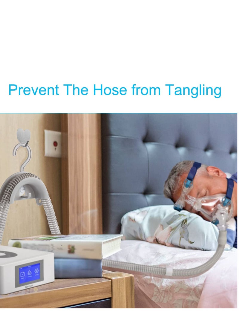 CPAP Hose Holder Hanger for bed Universal Fits All Tubing Can Be Hung or Mounted on The Wall Use, Waterproof Convenient Tube Cleaning and Drying Grey