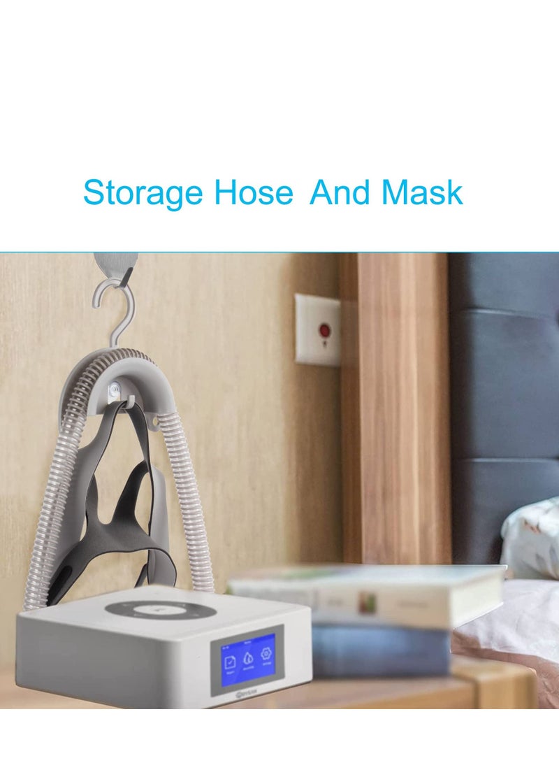 CPAP Hose Holder Hanger for bed Universal Fits All Tubing Can Be Hung or Mounted on The Wall Use, Waterproof Convenient Tube Cleaning and Drying Grey