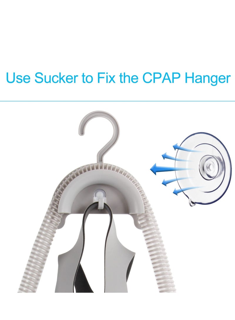 CPAP Hose Holder Hanger for bed Universal Fits All Tubing Can Be Hung or Mounted on The Wall Use, Waterproof Convenient Tube Cleaning and Drying Grey