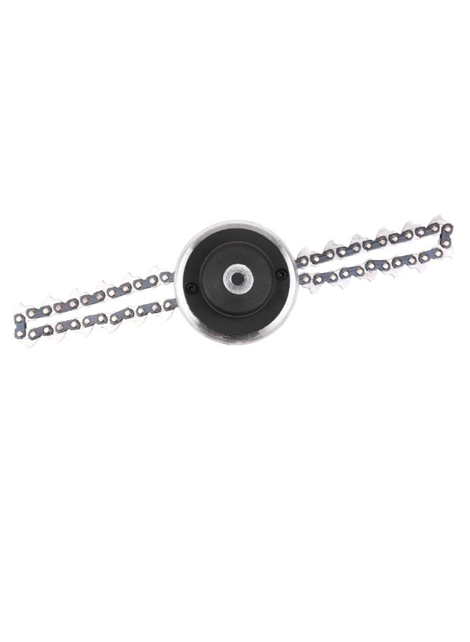 Multifunctional Grass Cutter Lawn Mower Chain Trimmer Head Black/Silver