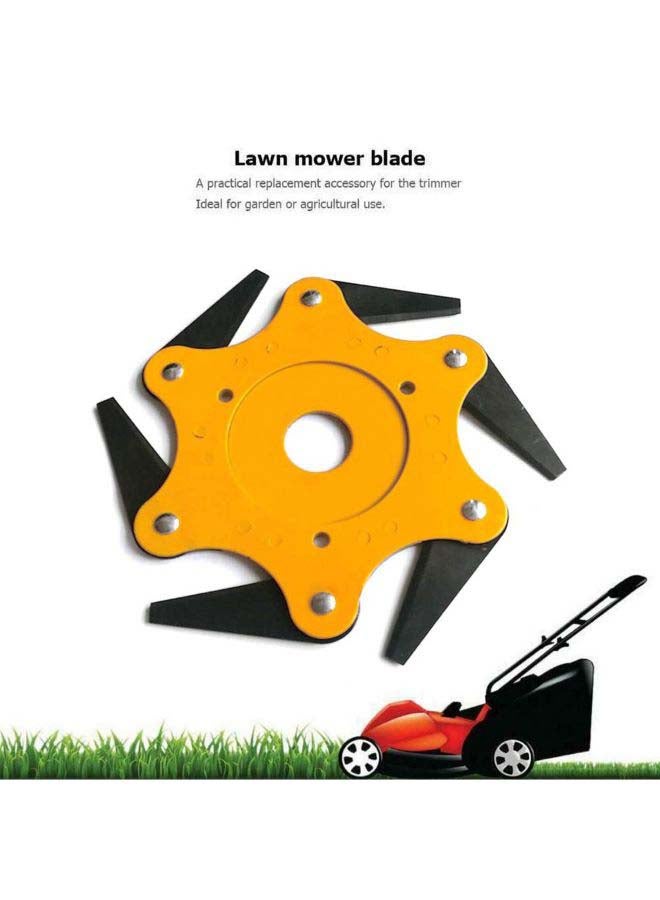 Six-leaf Mower Trimmer Head Outdoor Lawn Repair Accessories Weeding Tools Yellow 0 * 15 * 5cm