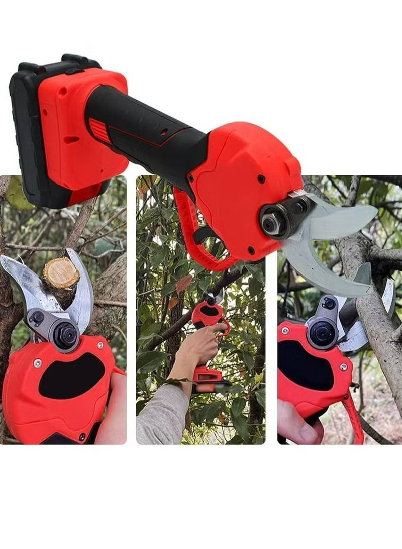 Battery powered Professional Portable Handheld Electric Pruning Shears Garden Tree Pruner Electric Lithium Battery Cordless Branch Cutter