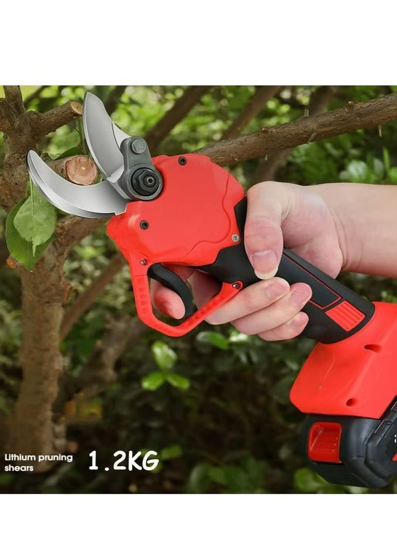 Battery powered Professional Portable Handheld Electric Pruning Shears Garden Tree Pruner Electric Lithium Battery Cordless Branch Cutter