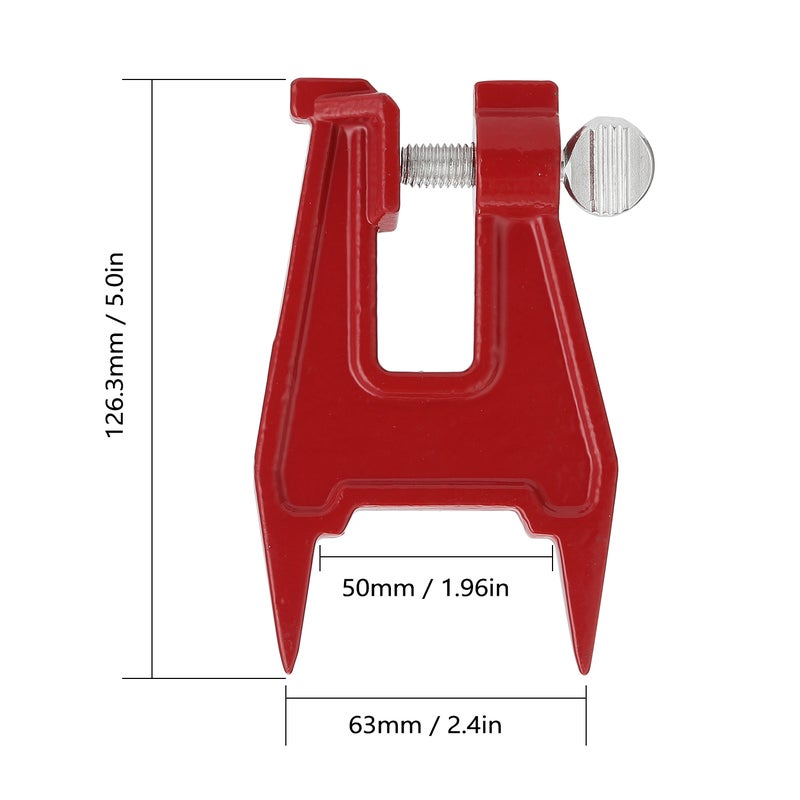 Iron Chainsaw Guide Bracket Gasoline Red 16 x 2.30 x 8.50cm