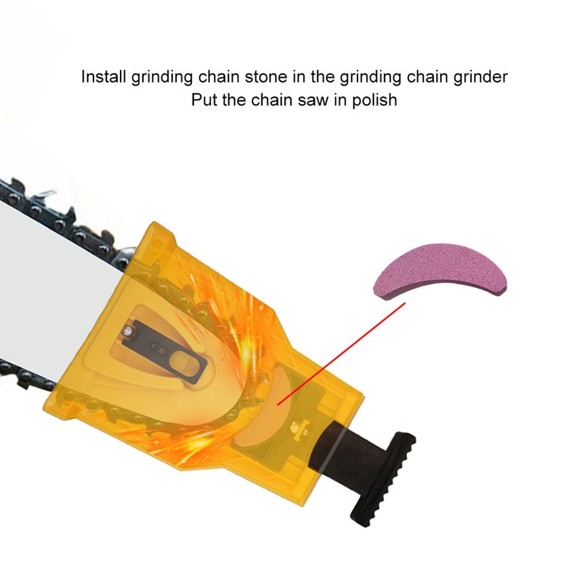 Chainsaw Chain Sharpening Kit Yellow 22 x 5 x 15cm