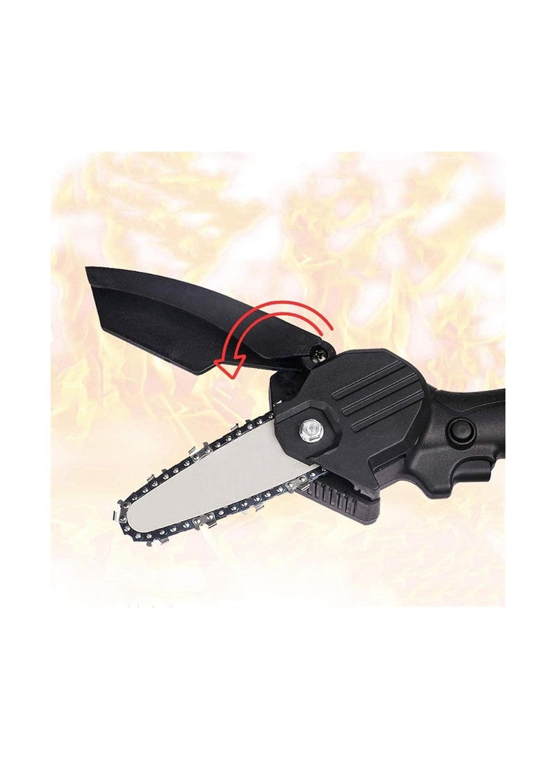 Mini Chainsaw Cordless, Garden Power Tools 24V Battery Power Pruning Cutting Chain Saw, 4 Inch,  Batteries , Chains, 1 Charger, Lightweight Portable Electric Saw Hand Trim Garden, Trees, Bushes, Wood