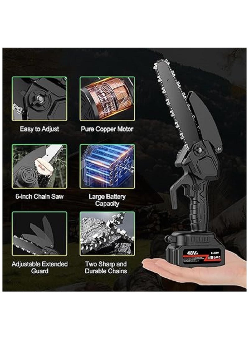 The TimberTrek Cordless Mini Chainsaw: Your Portable Powerhouse for Precision Woodworking, Tree Trimming, Courtyard Maintenance, and Household Gardening