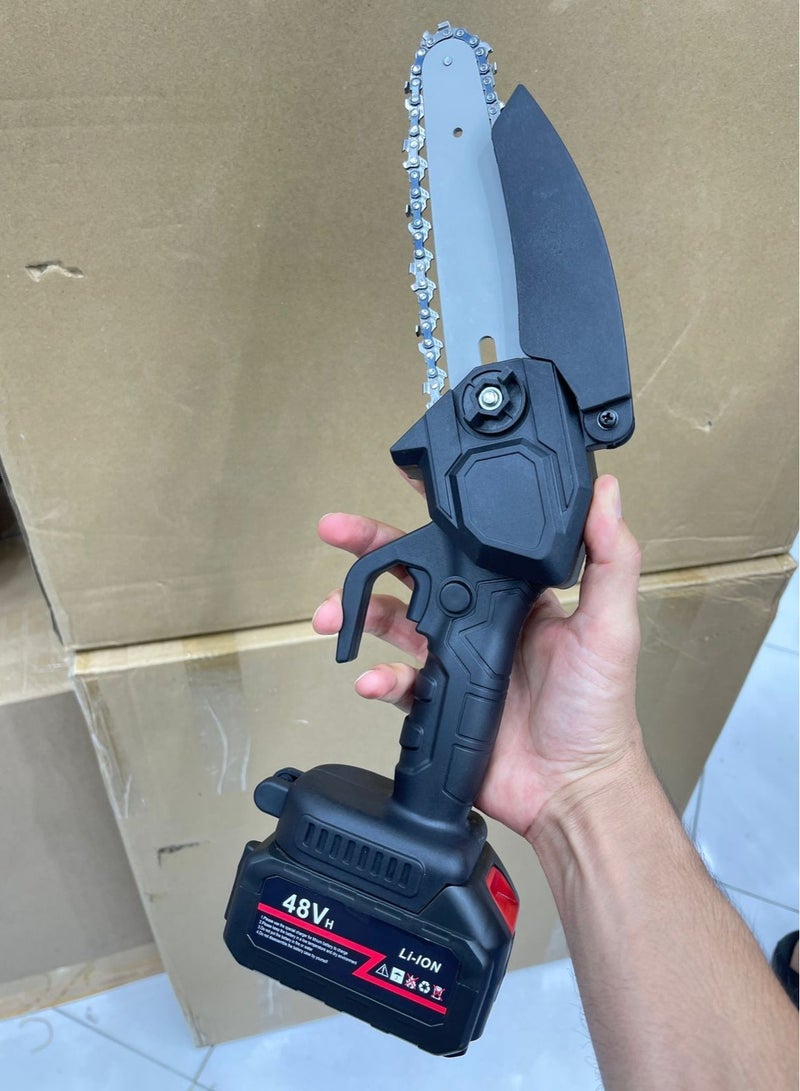 The TimberTrek Cordless Mini Chainsaw: Your Portable Powerhouse for Precision Woodworking, Tree Trimming, Courtyard Maintenance, and Household Gardening