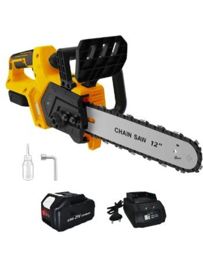 16 Inch Brushless Electric Chain Saw High Power Rechargeable Lithium Chainsaw Outdoor Logging Saw Pruning Gardening Tools