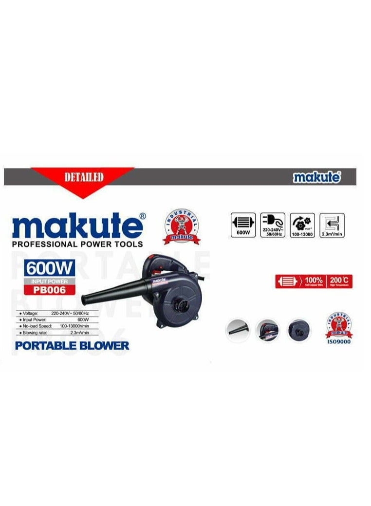 600W MAKUTE PB006 Electric Blower - High-Quality Portable Air Blower