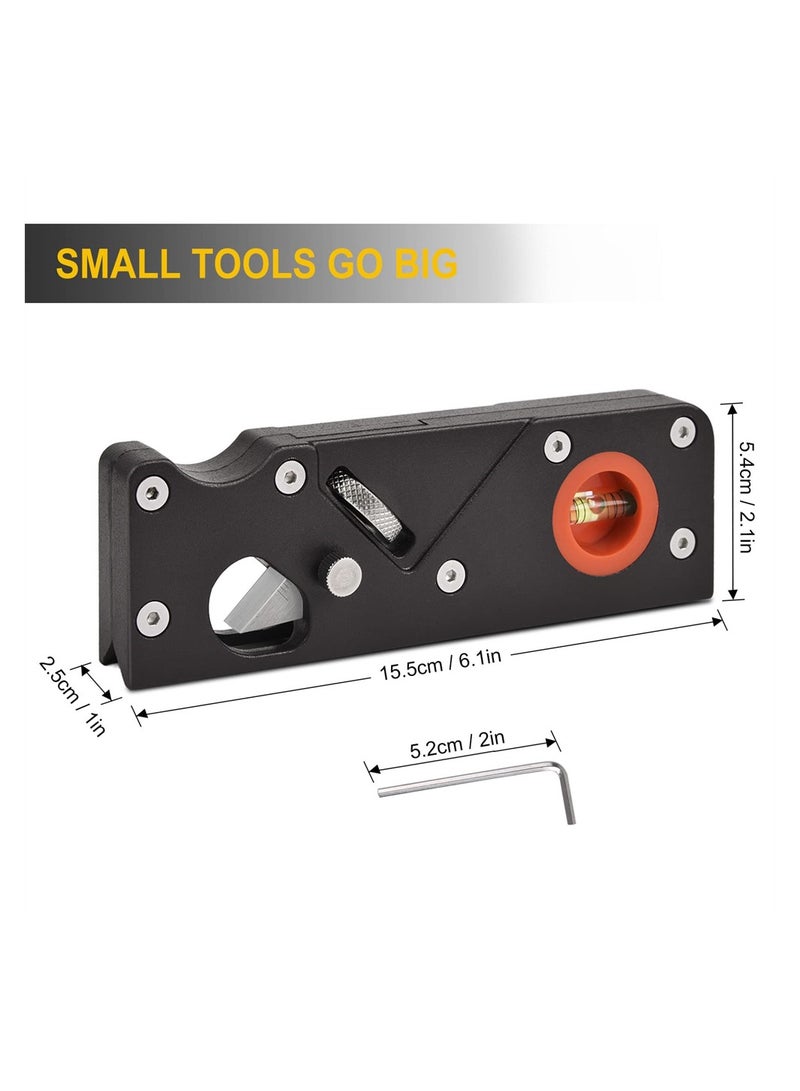 Chamfer Plane for Wood, Woodworking Edge Corner Plane with Auxiliary Locator, Woodcraft DIY Tool, Woodwork Hand Planer for Quick Edge Trimming of Wood (W/1cuter)