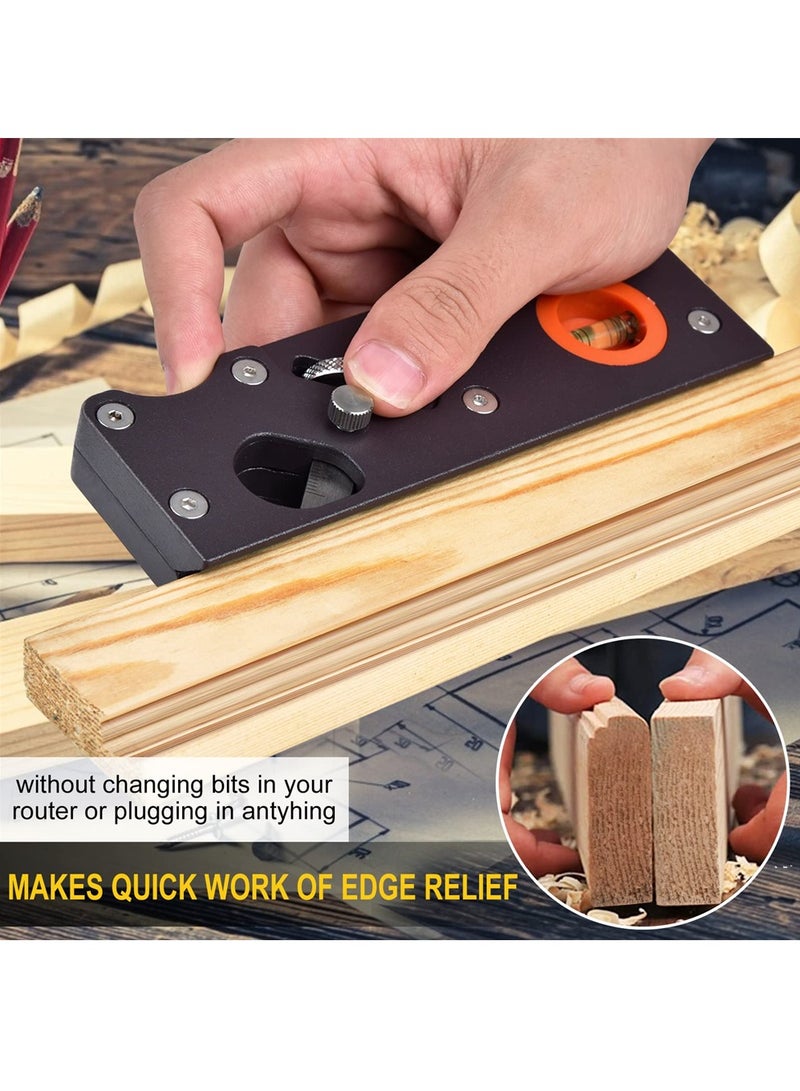 Chamfer Plane for Wood, Woodworking Edge Corner Plane with Auxiliary Locator, Woodcraft DIY Tool, Woodwork Hand Planer for Quick Edge Trimming of Wood (W/1cuter)