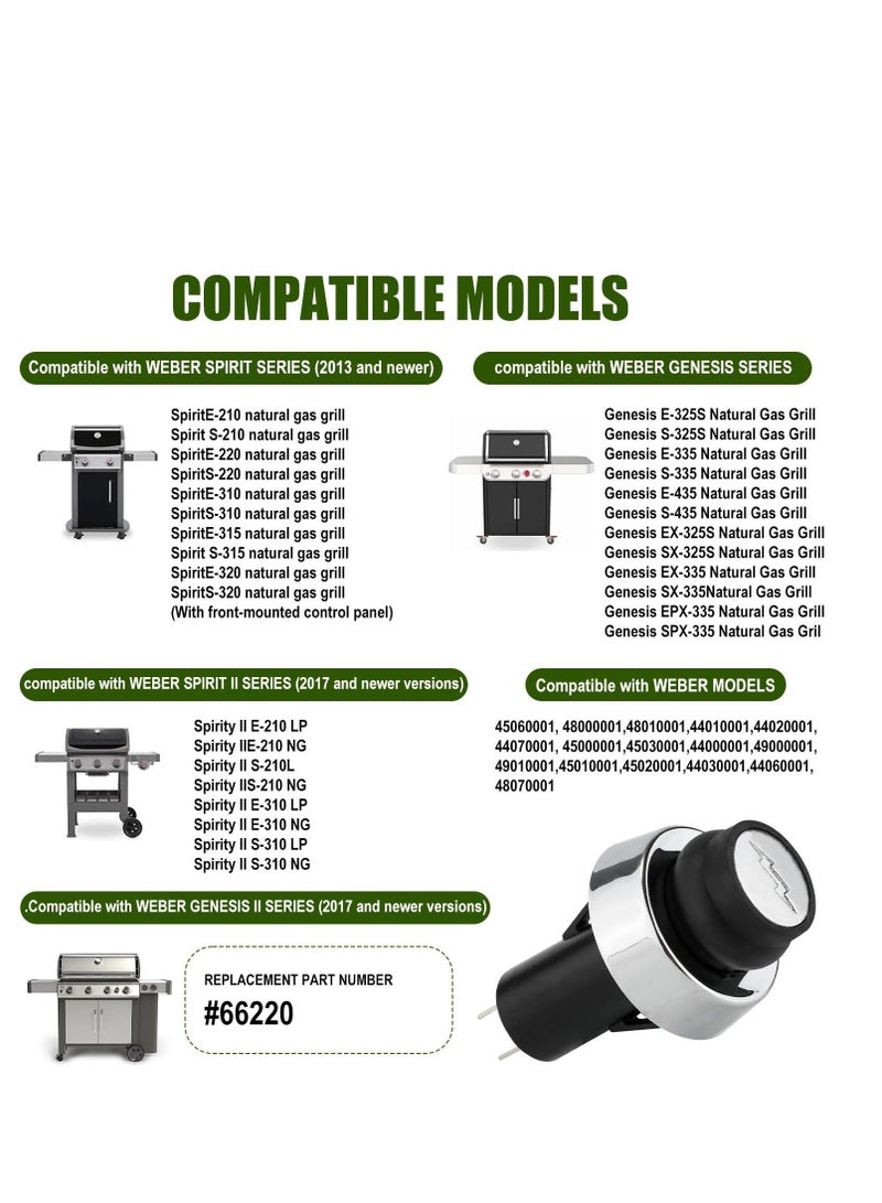 GS4 Igniter for Weber, GS4 Grill Igniter Switch Push Button Accessories, Grill Igniter Replacement Parts for Weber #66220, Fit for Weber GS4 Genesis II & Spirit II Gas Grills S310 E310 S-210 E-210
