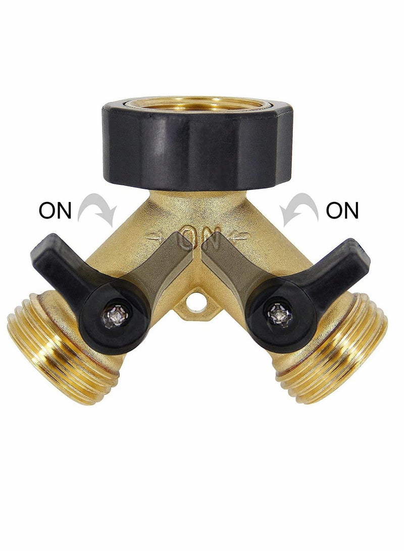 Hose Splitter 2 Way Garden Heavy Duty Solid Brass Hose Y Splitter Hose Faucet Splitter 3or4