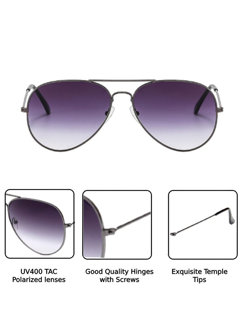 Aviator Sunglasses for Women and Men Metal Frame Polarized Lens UV400 Protection High-Quality Materials Perfect All-Rounder Gift Package Included