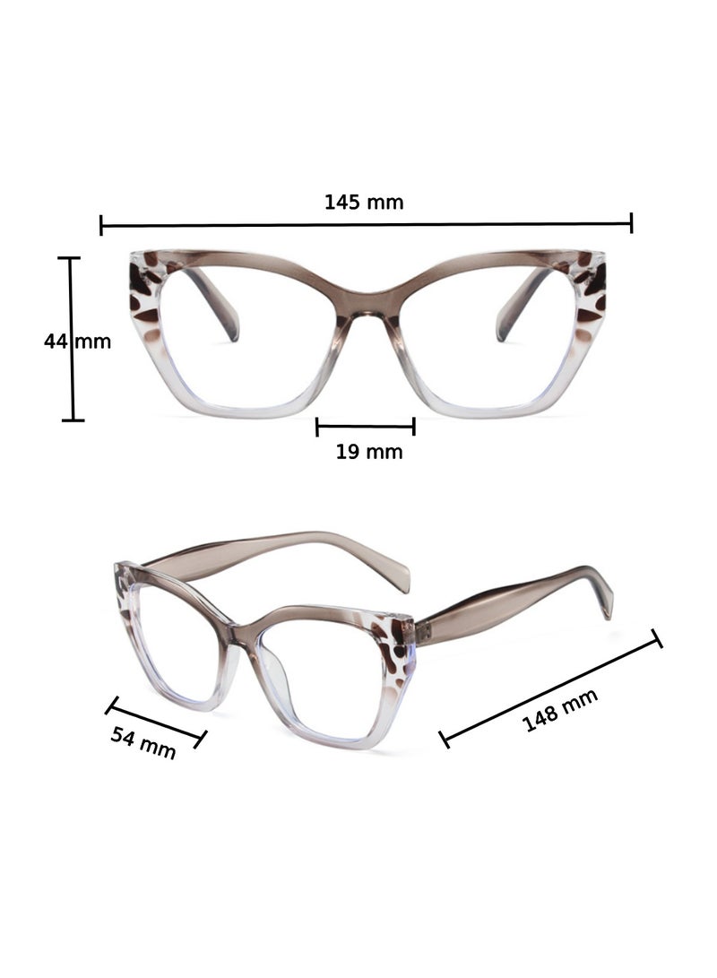 Blue Light Blocking Optical Eyeglasses - Stylish Butterfly Frames, Clear Lens, Polarized. Top-rated Bluelight Protection for Reading, Work, & Screen Time. Vintage-Inspired, Lightweight Design.