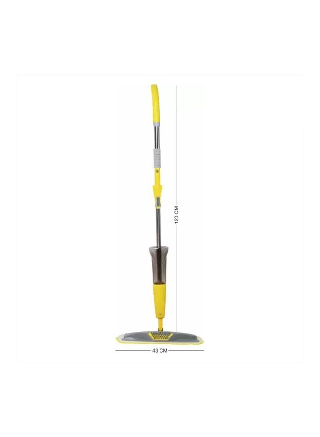 Floor Spray Mob With Washable Cleaning Pad Yellow/Grey 66x14.5x11cm