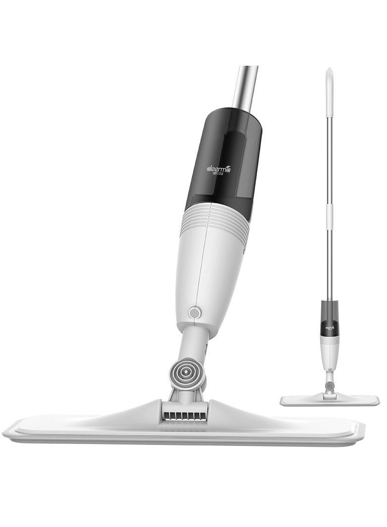 TB500 Water Spray Mop Carbon Fiber Dust Collector 360 Degree Rotating 350ml Tank Waxing Mop - White