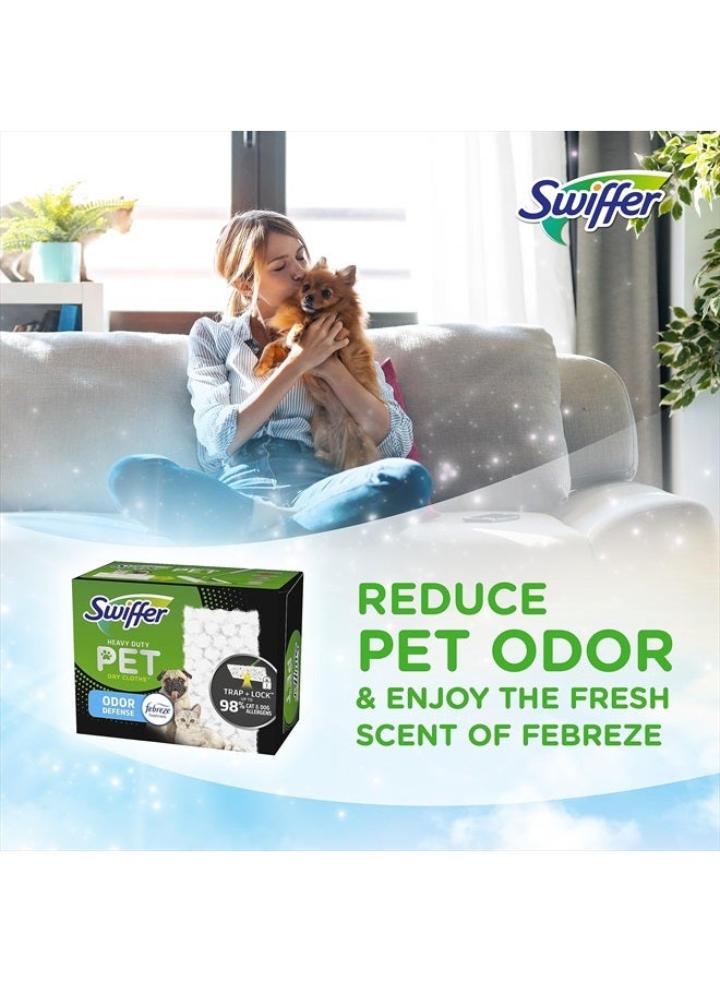 Sweeper Pet, Heavy Duty Dry Sweeping Cloth Refills with Febreze Odor Defense, 32 Count, Liquid