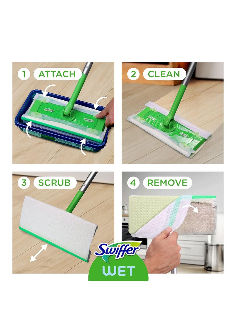 Swiffer Sweeper Wet Mopping Pad Refills for Floor Mop with Febreze Lavender Scent, 12 Count (Packaging May Vary)